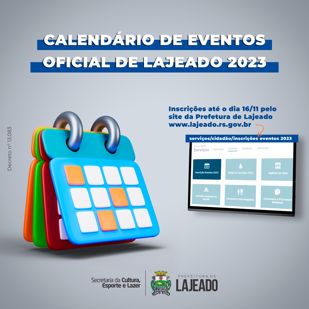 Calendário e Inscrição