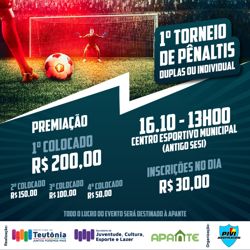 Cartaz de cena de pênalti de futebol