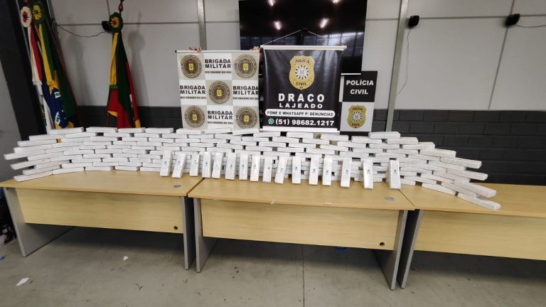 Operação conjunta resulta em grande apreensão de drogas e uma prisão em Lajeado