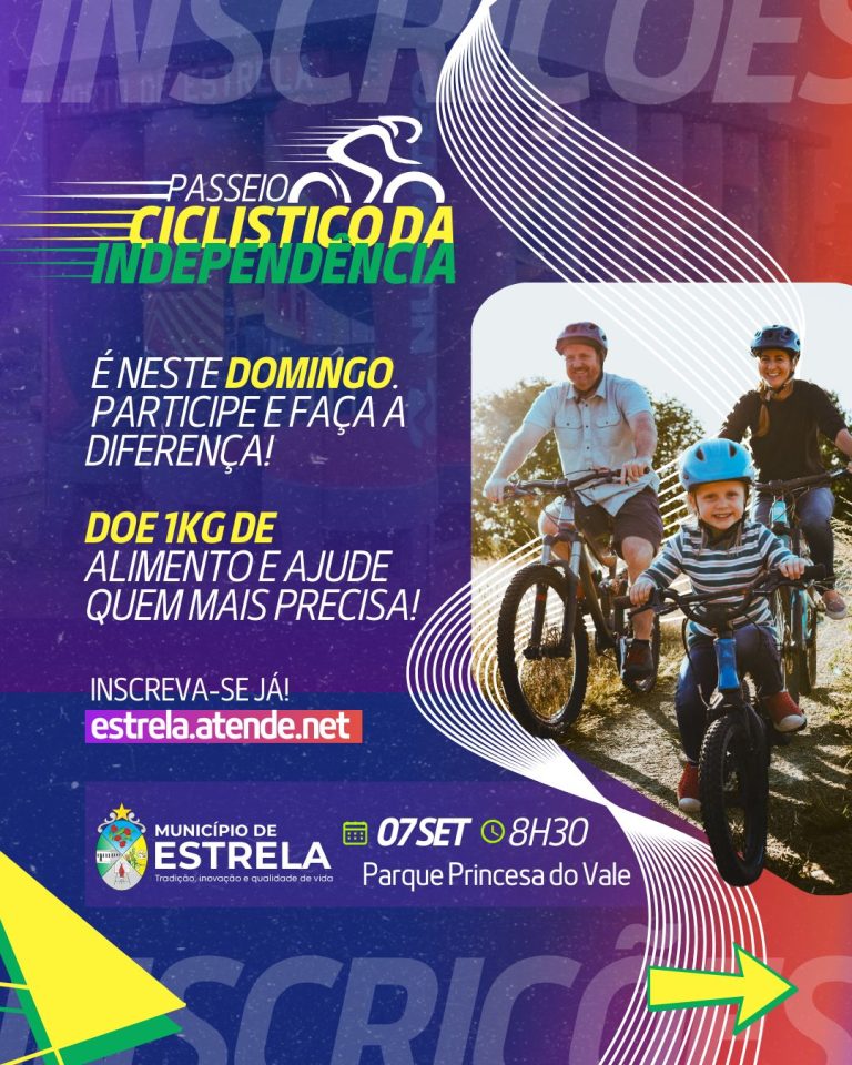 Passeio Ciclístico da Independência será realizado no domingo em Estrela