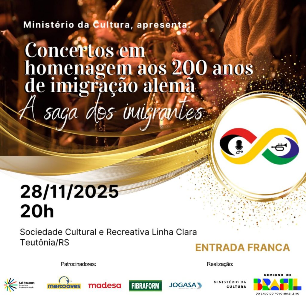 Linha Clara realiza concertos em homenagem aos 200 anos de imigração alemã