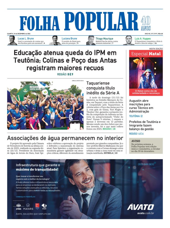 Capa Folha Popular 24-12-2025