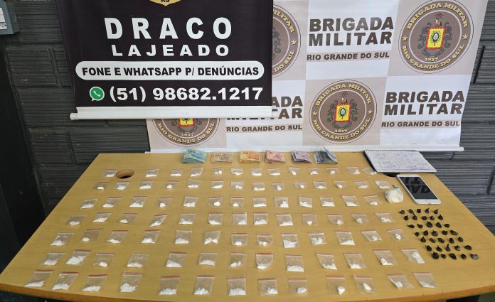 Operação conjunta prende jovem e apreende drogas em Lajeado