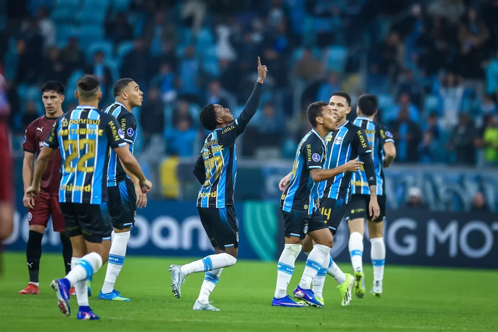 Mec balançou as redes para o Tricolor - Crédito: Lucas Uebel / Grêmio / Divulgação