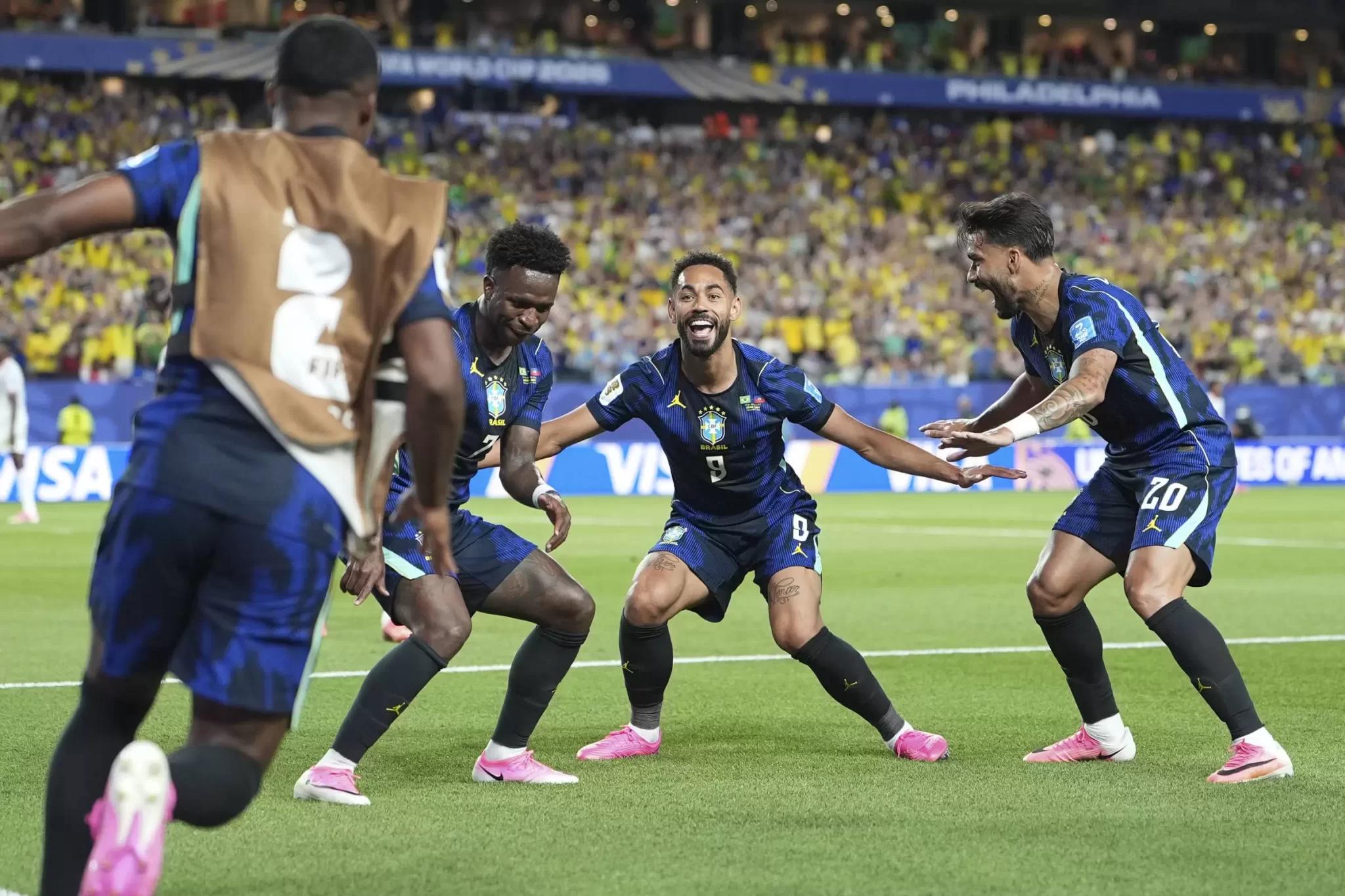 Matheus Cunha (9) marcou duas vezes no triunfo - Crédito: CBF / Divulgação