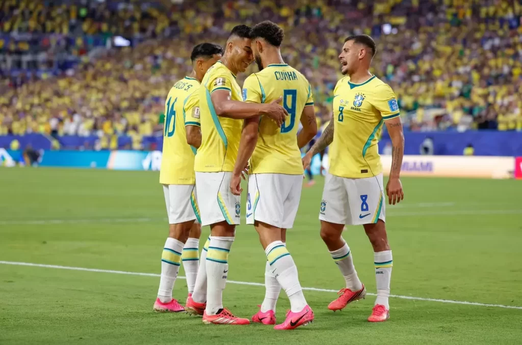 Matheus Cunha balançou as redes na vitória do Brasil - Crédito: Divulgação