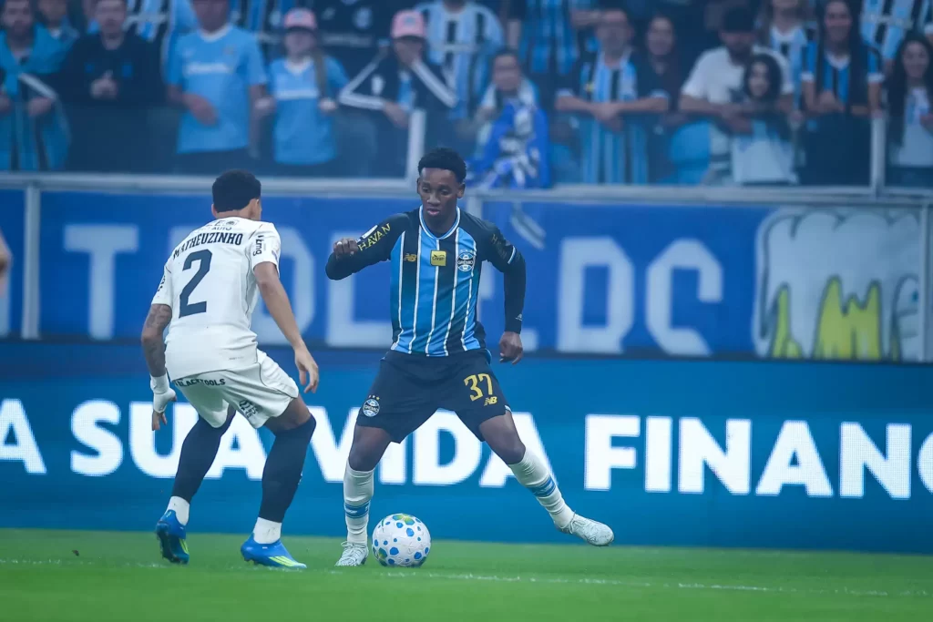 Mec marcou o gol do Tricolor - Crédito: Lucas Uebel / Grêmio / Divulgação