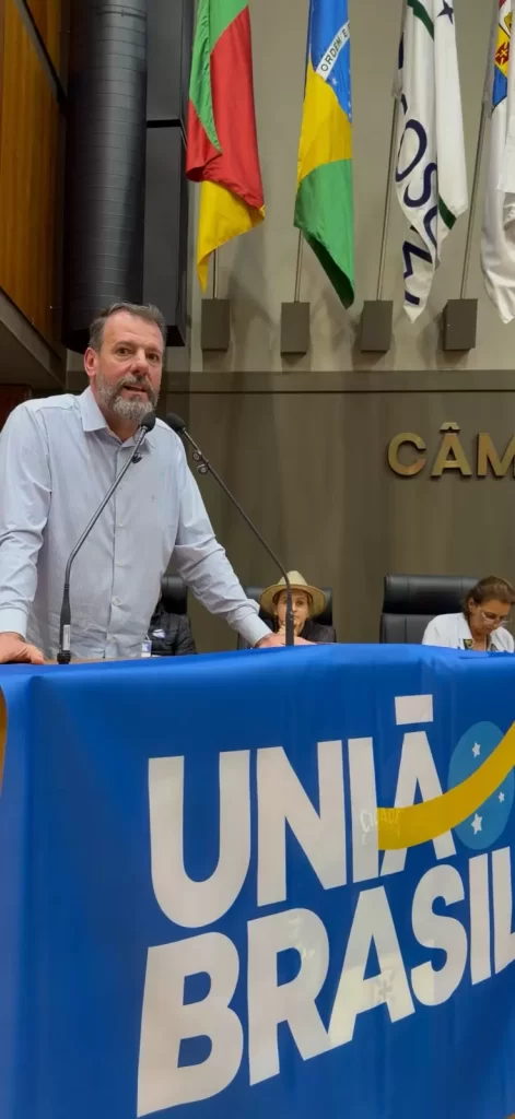 Fabiano Diehl na Câmara Municipal de Porto Alegre / Crédito: Henrique Warken