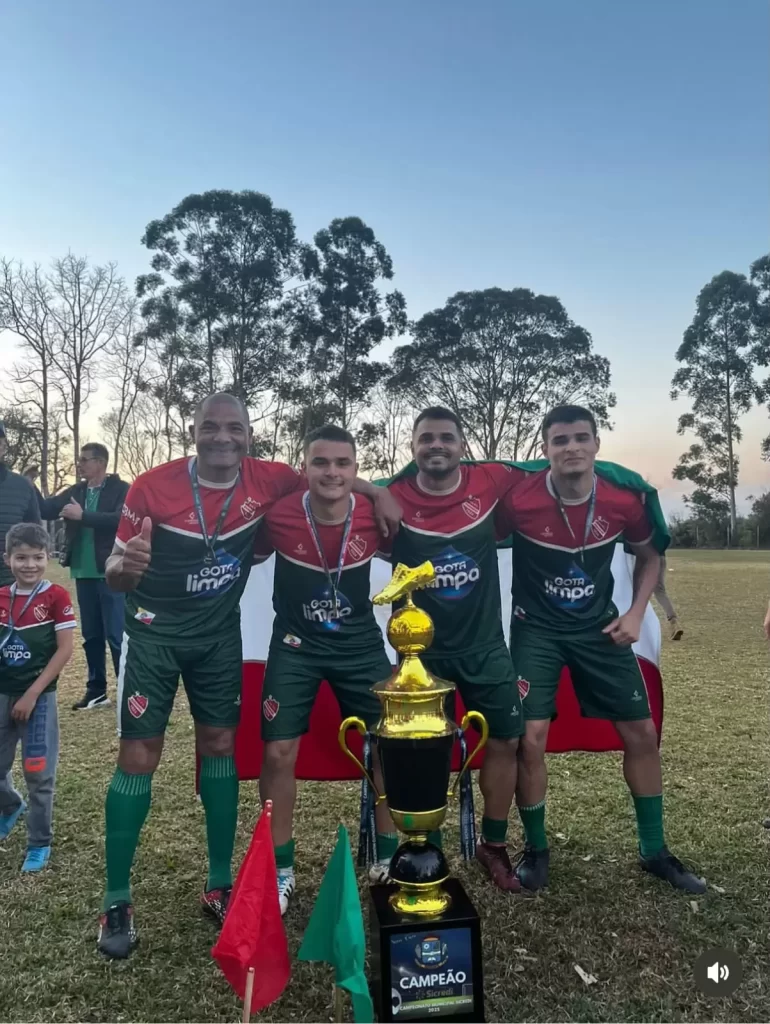 Giva (e), Muca, Rafa e Bebeym foram campeões pelo Riograndense - Crédito: Divulgação