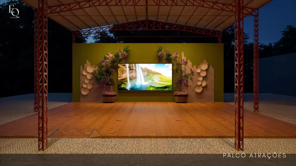 Palco das atrações culturais deste ano da Avenida do Turismo